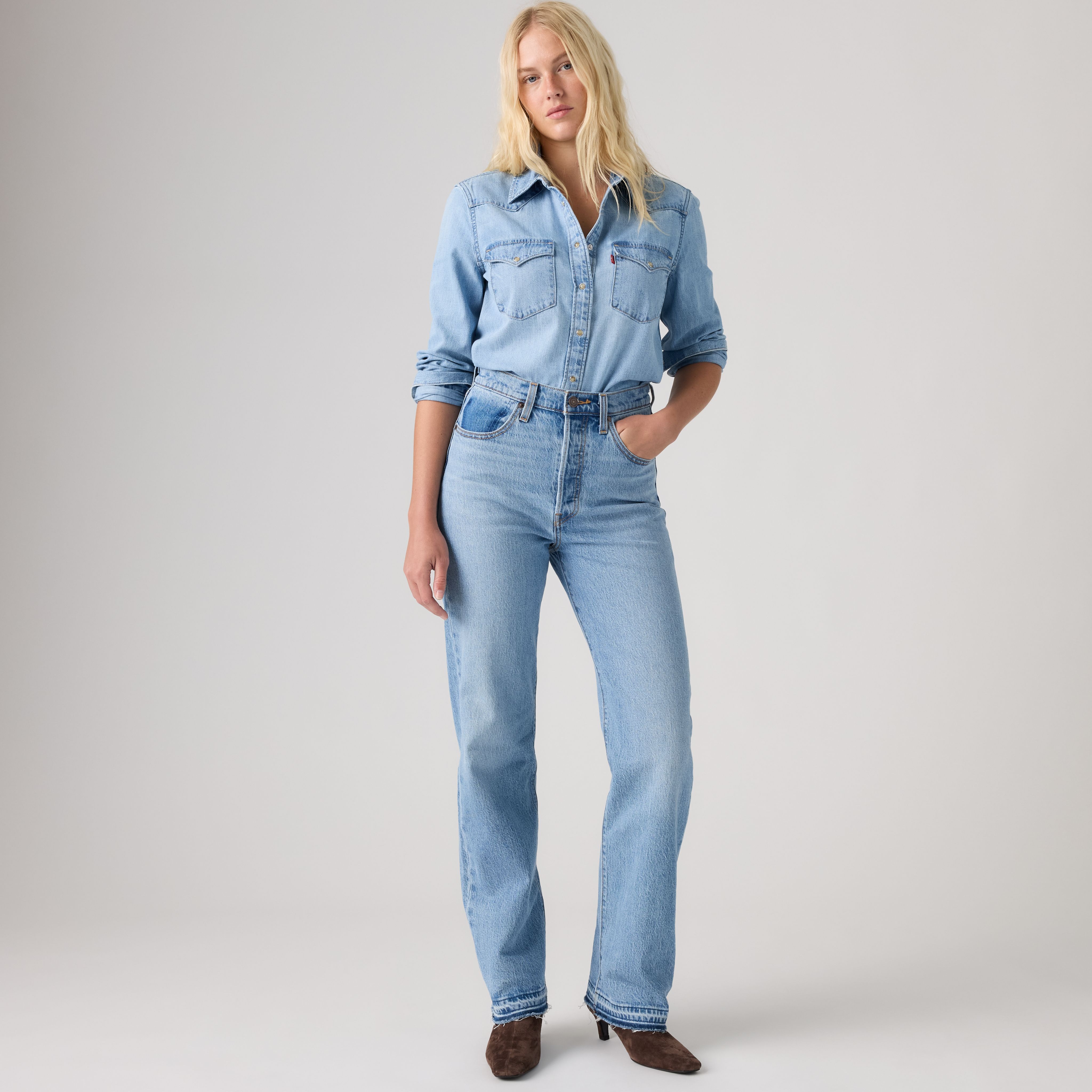 Ribcage Straight Full Length Recrafted Women's Jeans 1
