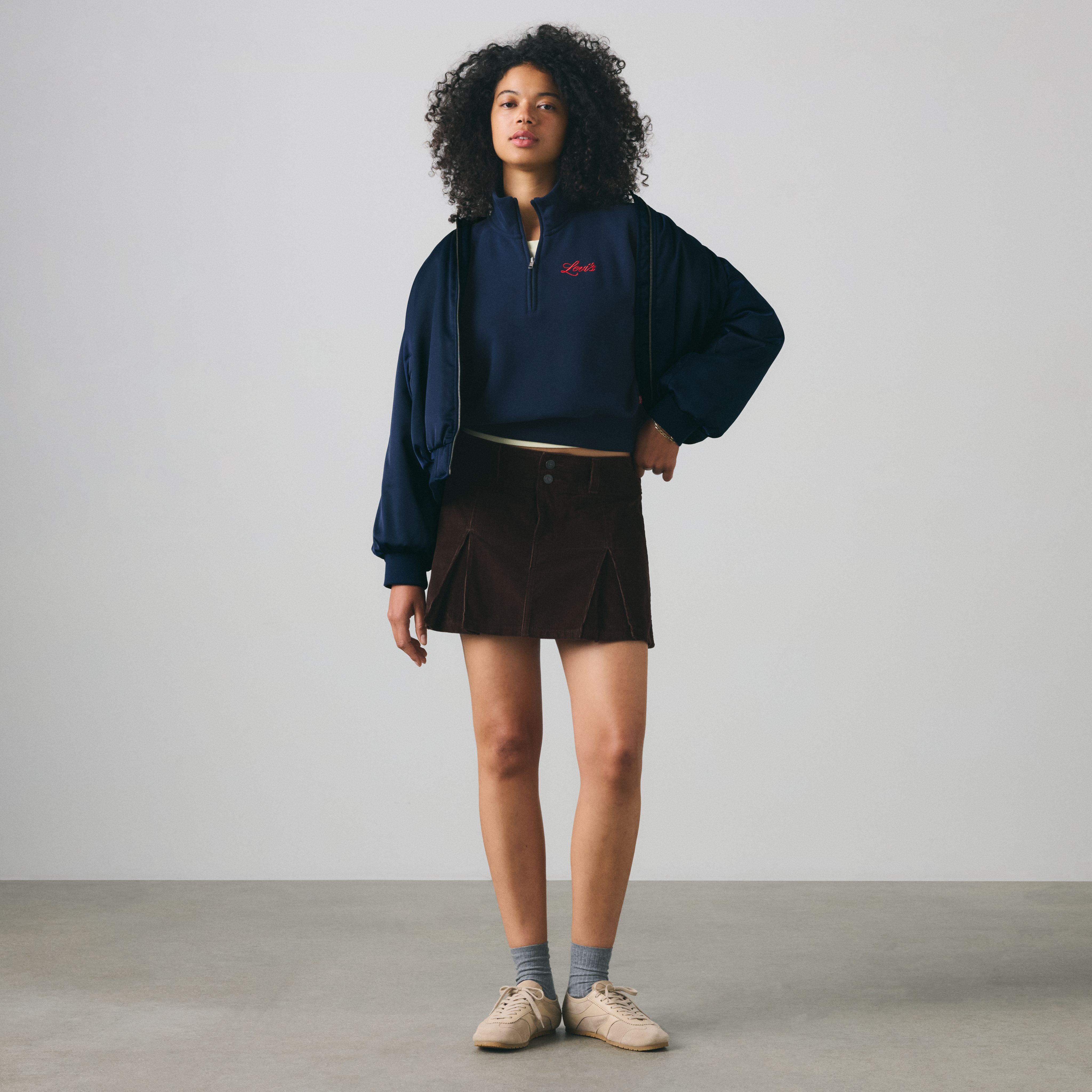Inverted Pleat Mini Skirt 1