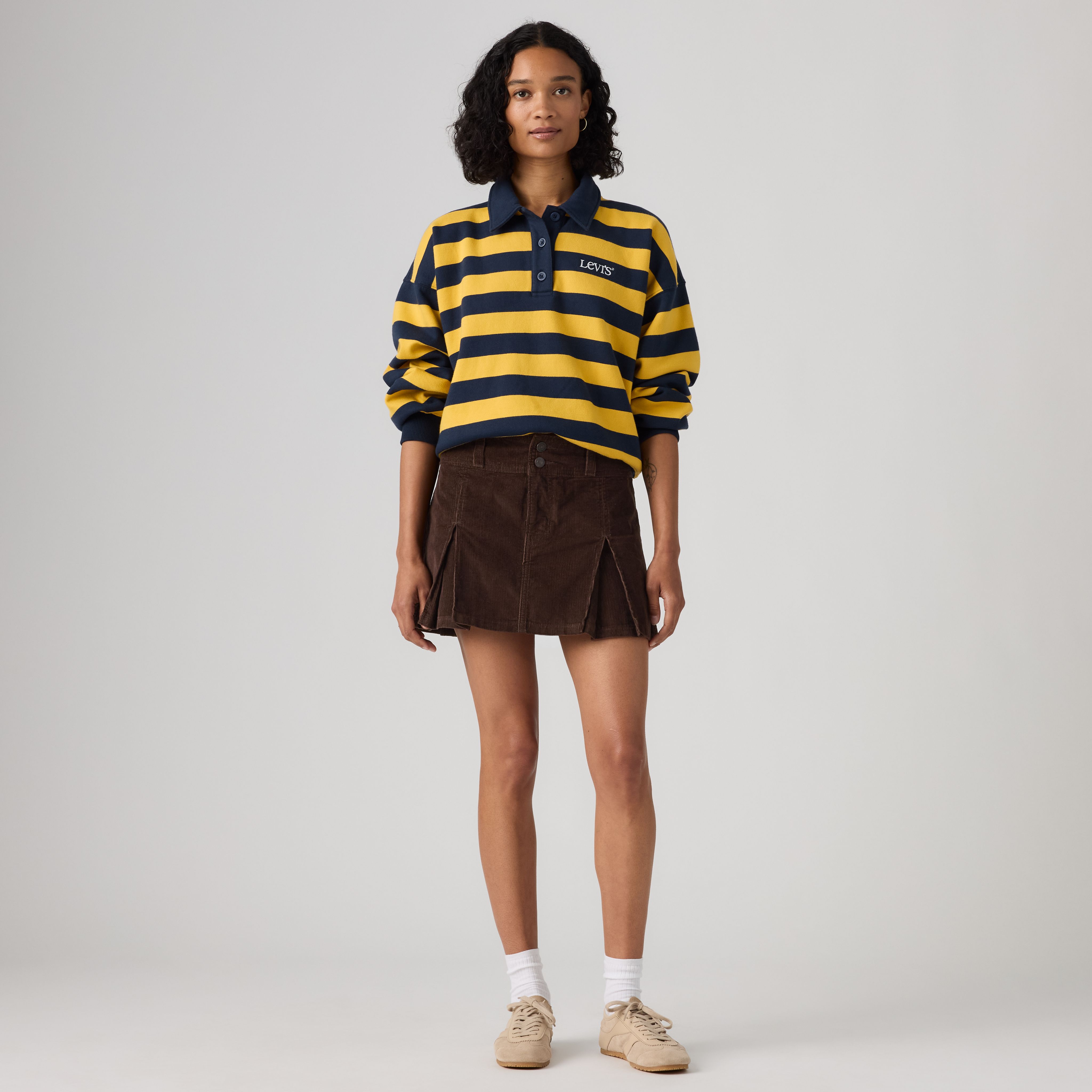 Inverted Pleat Mini Skirt 1