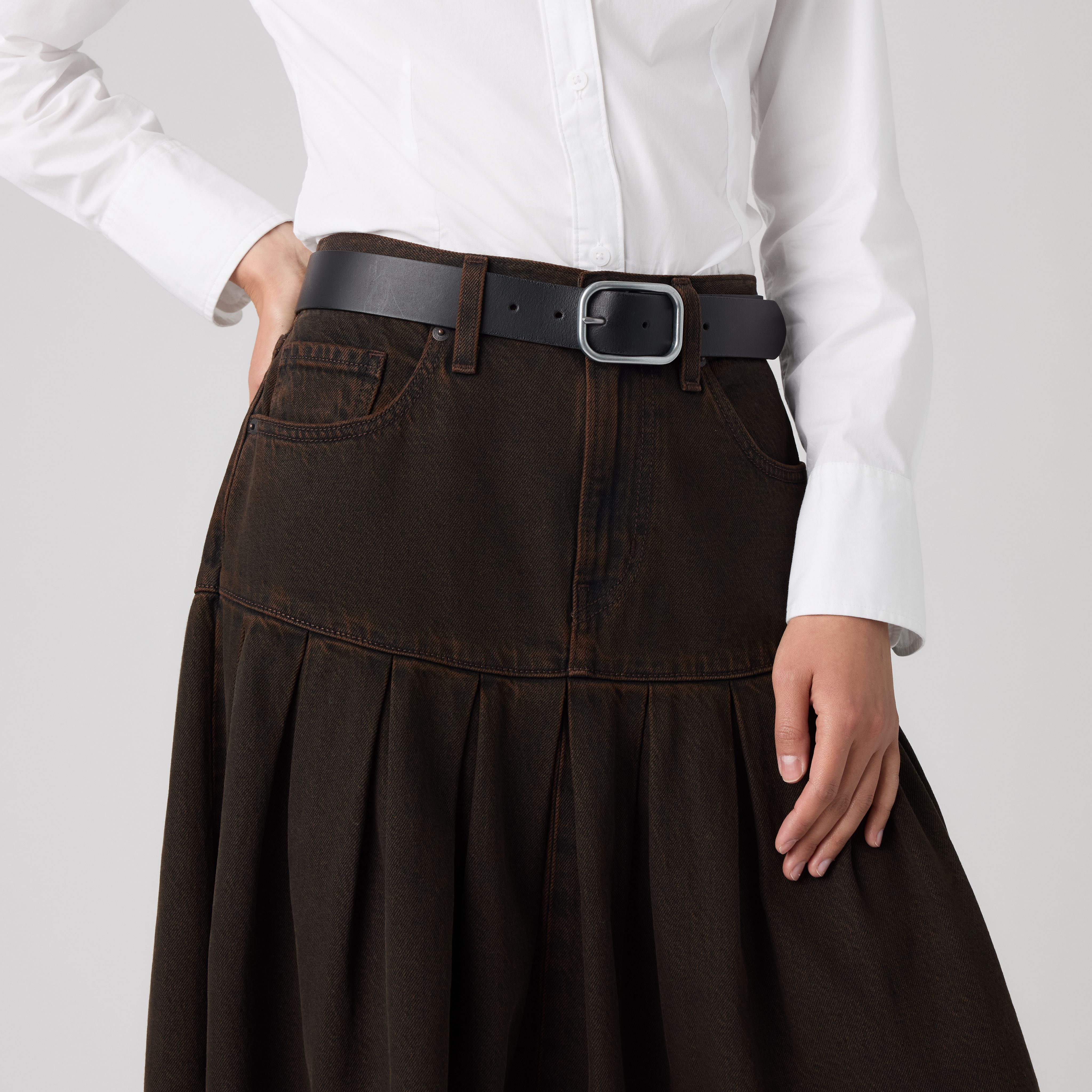 Yoked Pleated Skirt 2