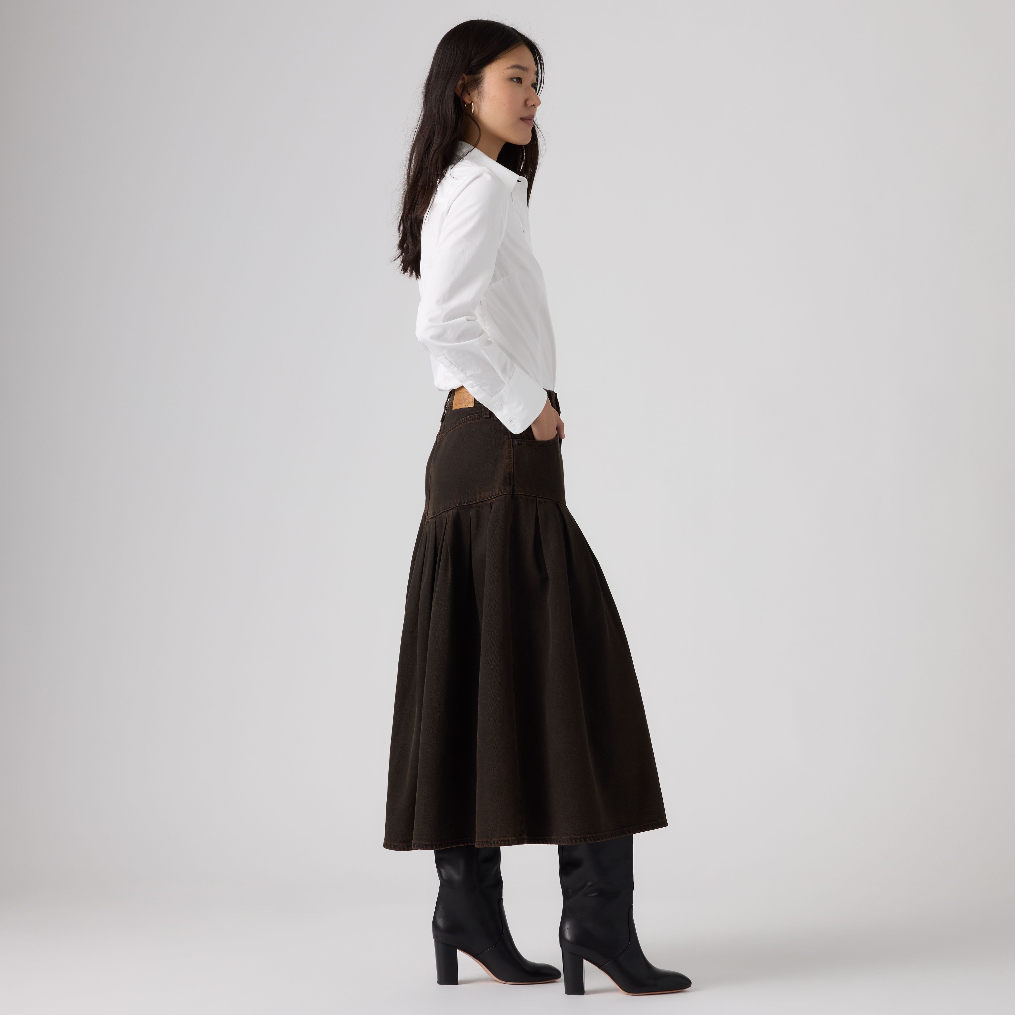 Yoked Pleated Skirt 4