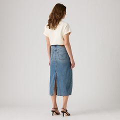Deconstructed Slit Midi Skirt — Welcome - Medium Wash 3