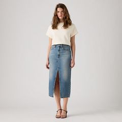 Deconstructed Slit Midi Skirt — Welcome - Medium Wash 5