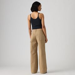 Workwear Loose Straight Pants — Canvas Kelp - Tan 3