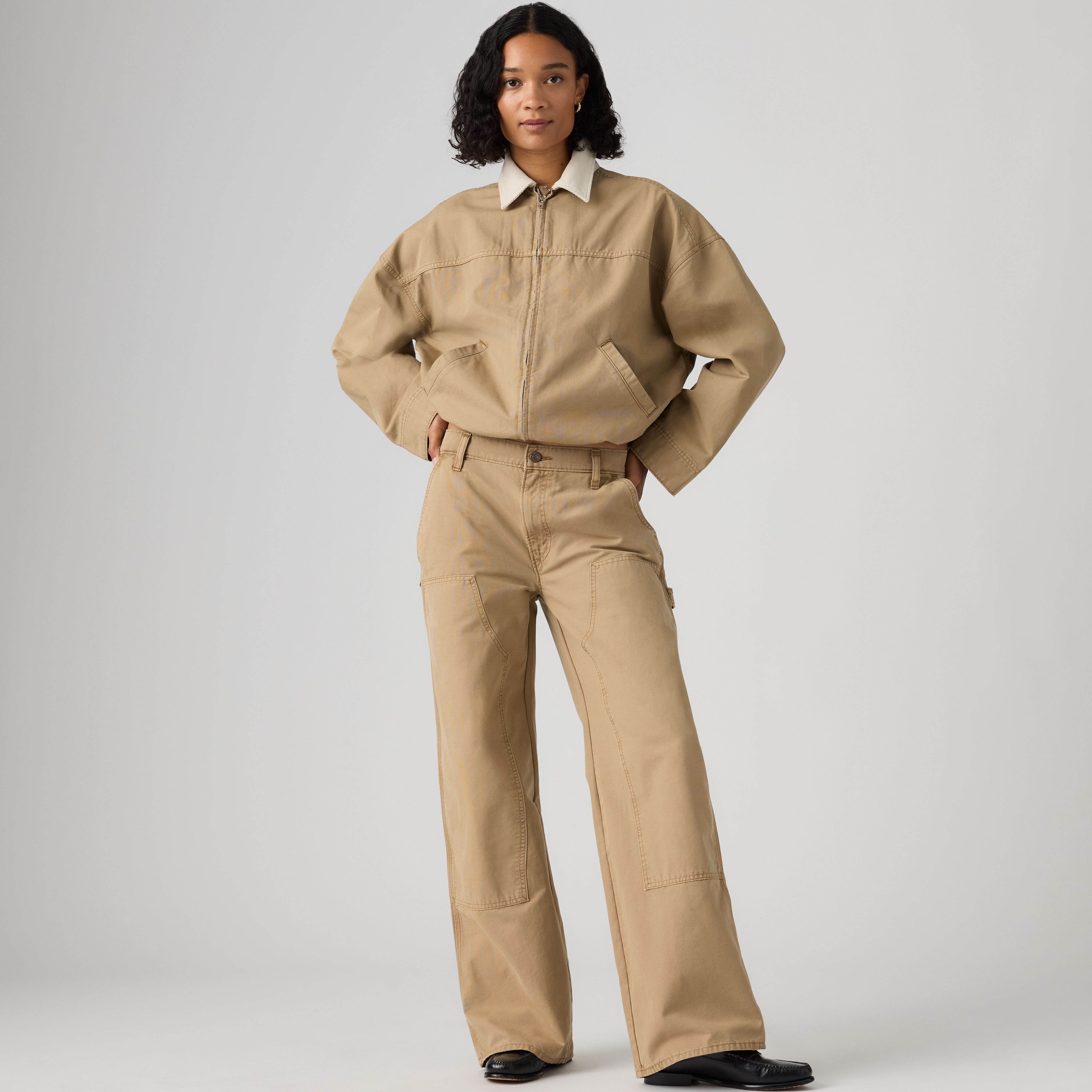 Workwear Loose Straight Pants 1