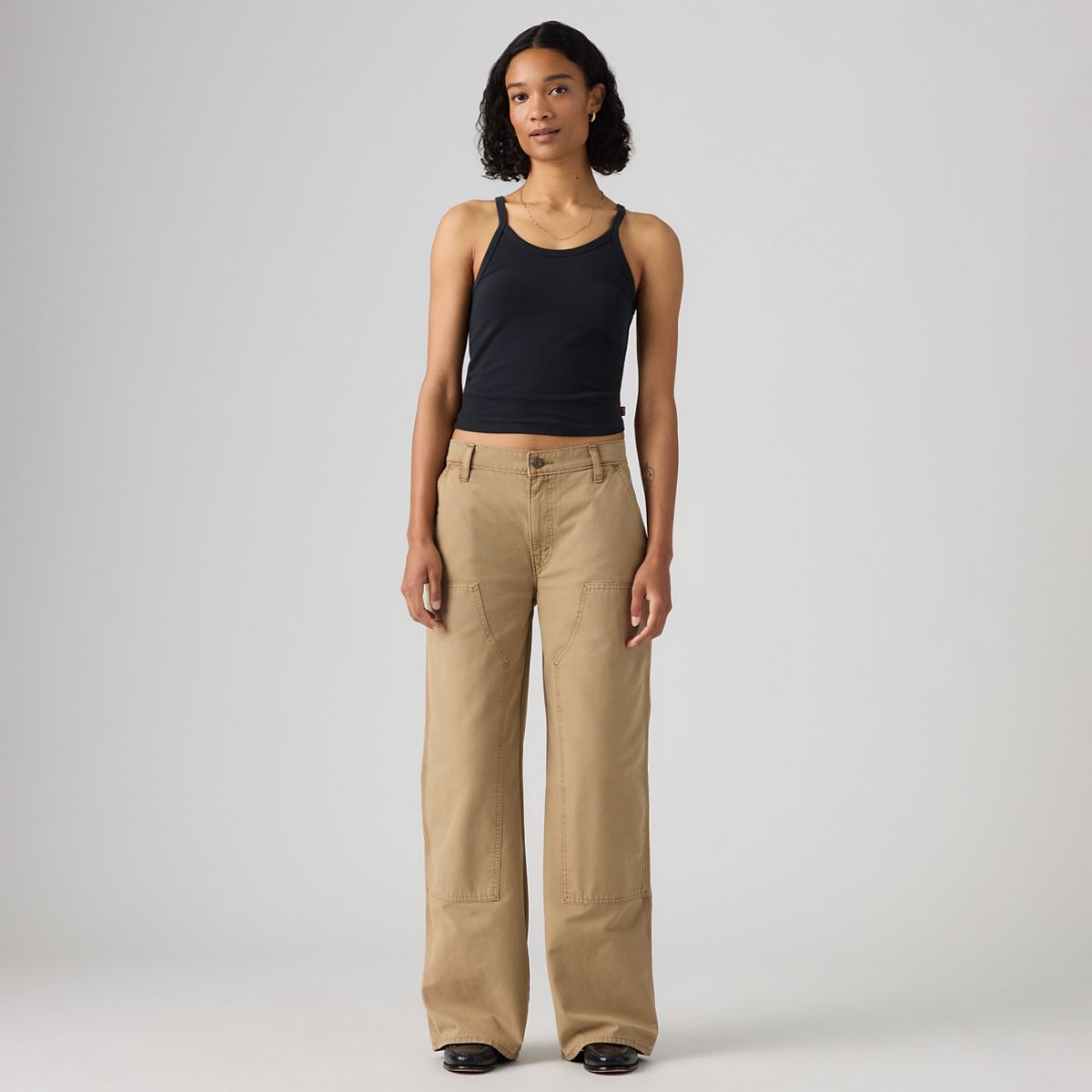 Workwear Loose Straight Pants — Canvas Kelp - Tan
