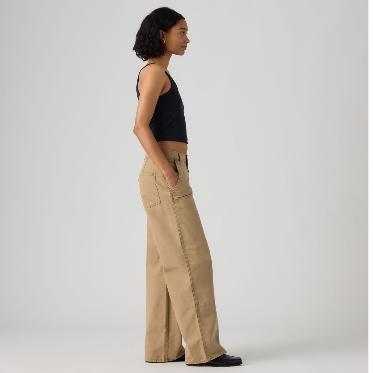 Workwear Loose Straight Pants — Canvas Kelp - Tan