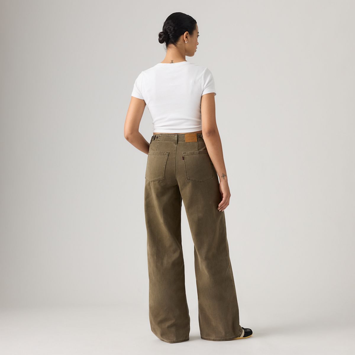 Cinch Wide-Leg Fatigue Pants — Tencel Canteen Gd - Brown