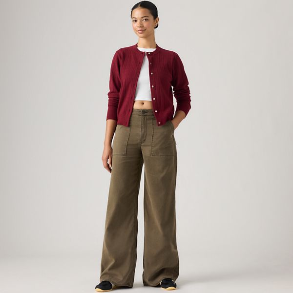 Cinch Wide-Leg Fatigue Pants — Tencel Canteen Gd - Brown