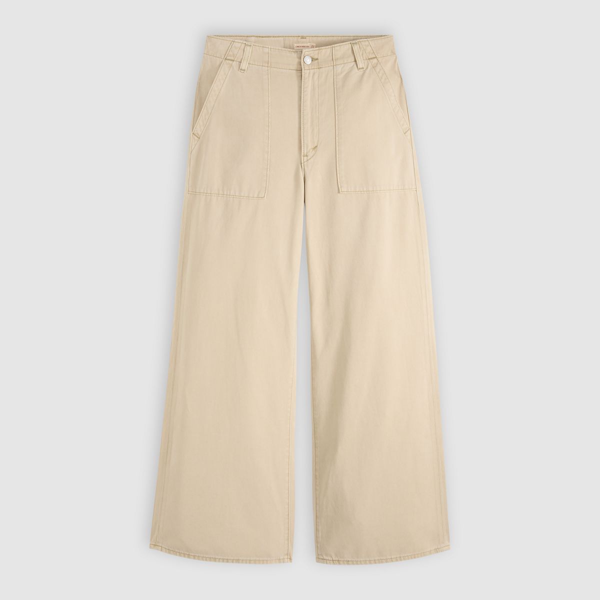Cinch Wide-Leg Fatigue Pants — Tencel White Pepper - Tan
