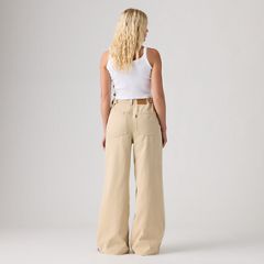 Cinch Wide-Leg Fatigue Pants — Tencel White Pepper - Tan 4
