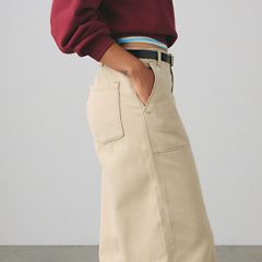 Cinch Wide-Leg Fatigue Pants — Tencel White Pepper - Tan 3