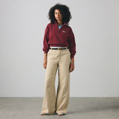 Cinch Wide-Leg Fatigue Pants — Tencel White Pepper - Tan 1