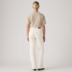 Ribcage Full Length Corduroy Women's Pants — Egret - White 3