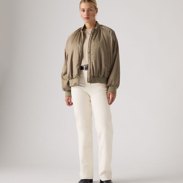 Ribcage Full Length Corduroy Women's Pants — Egret - White