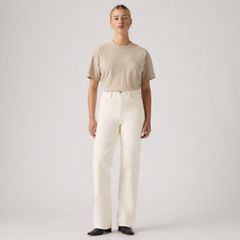 Ribcage Full Length Corduroy Women's Pants — Egret - White 5