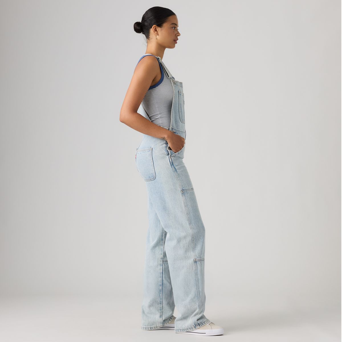 Utility Overalls — Abraided Art Stone - Light Wash