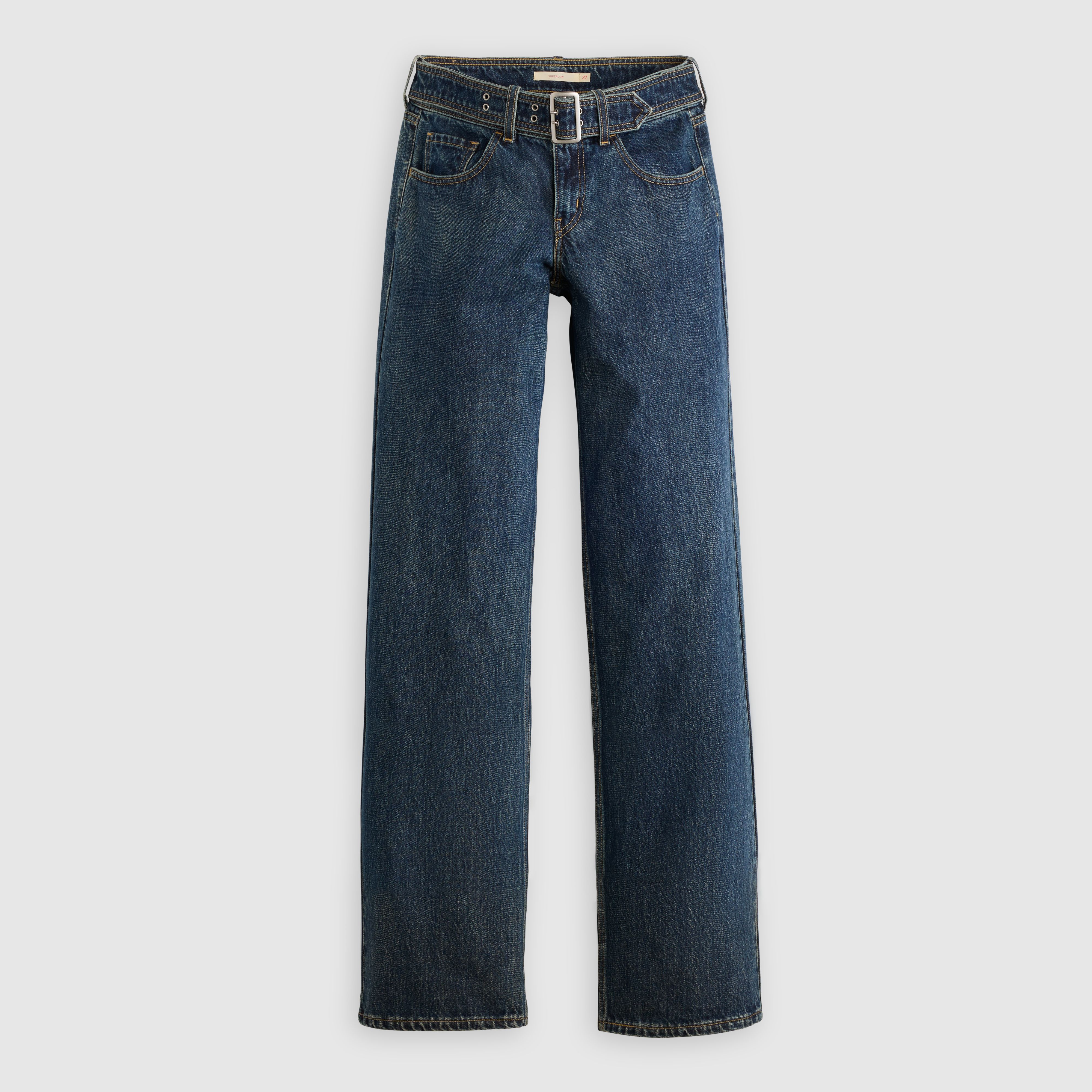 Belted Superlow Loose Jeans 6