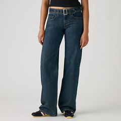 Superlow Loose Belted Women's Jeans — Silver Lode - Dark Wash 2