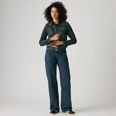 Superlow Loose Belted Women's Jeans — Silver Lode - Dark Wash 1