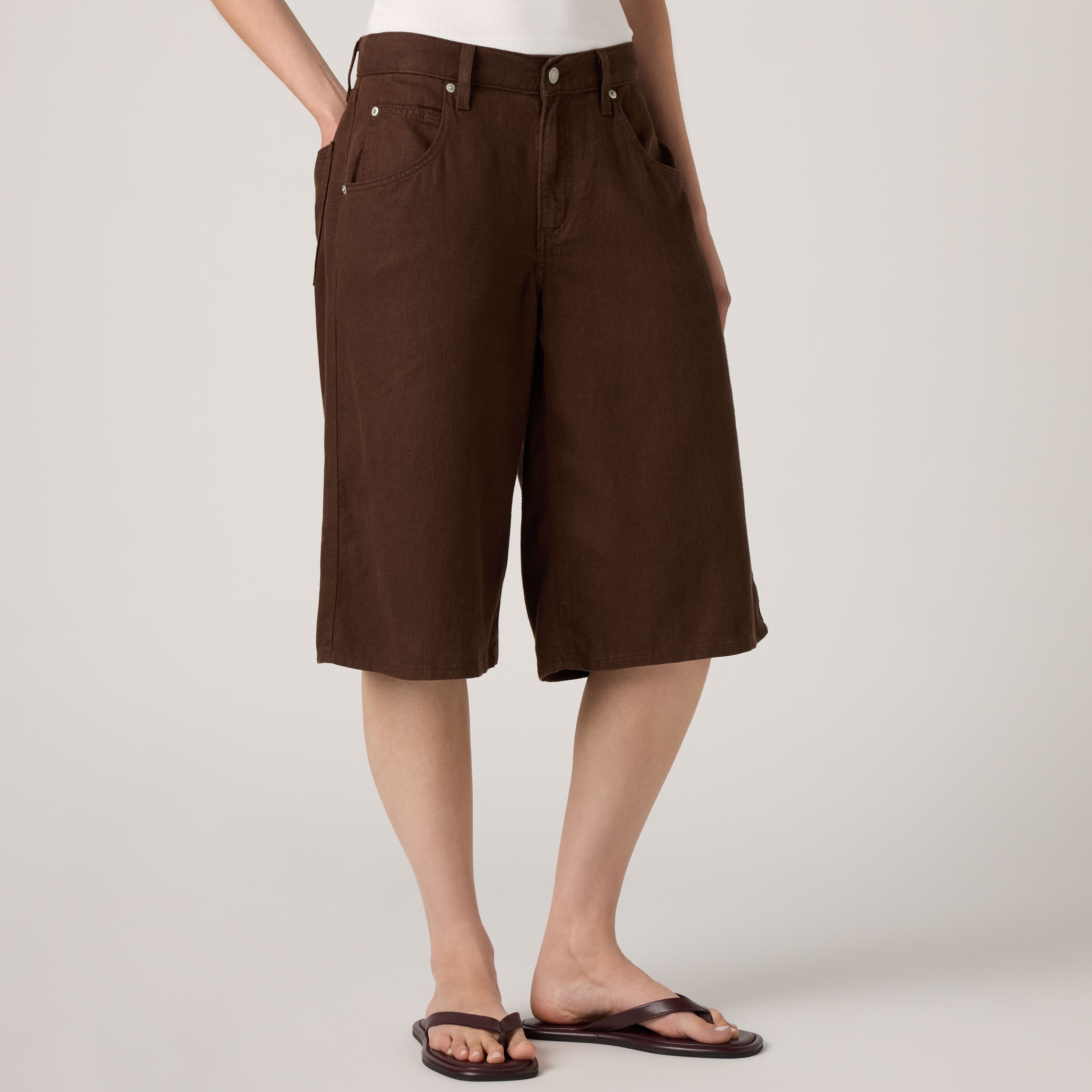 Super Baggy Long Linen Shorts 2