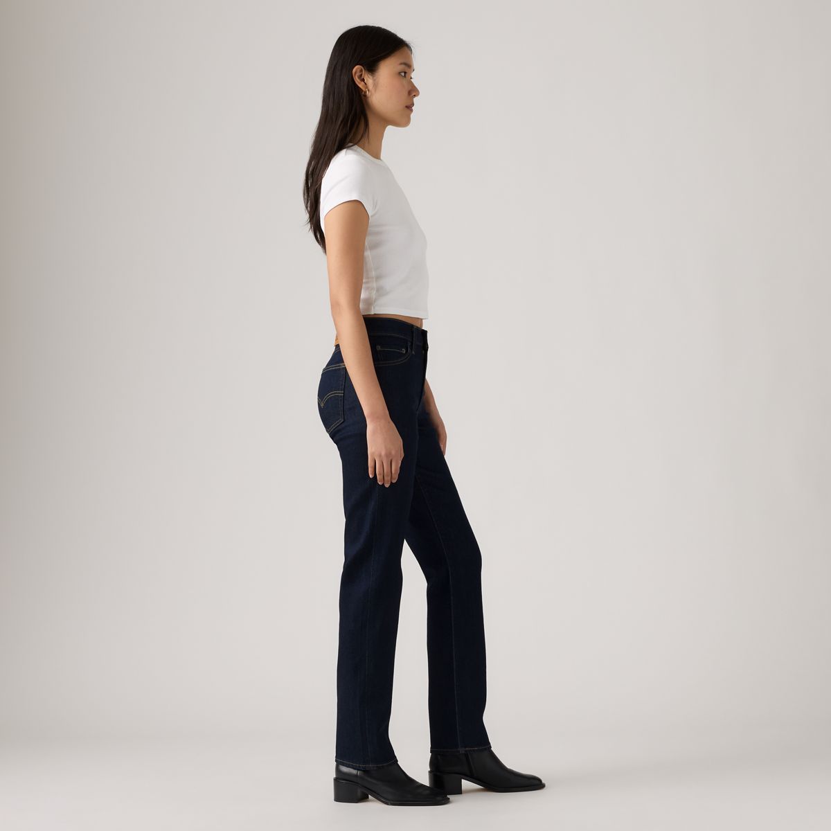 722 High-Rise Slim Women's Jeans — True Blue Rinse - Dark Wash