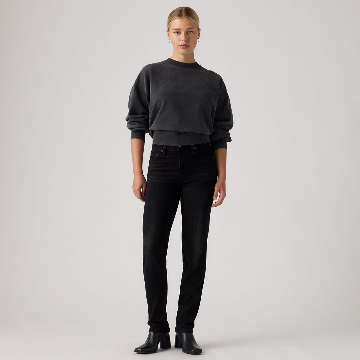 722 High-Rise Slim Women's Jeans — Worn Midnight - Black