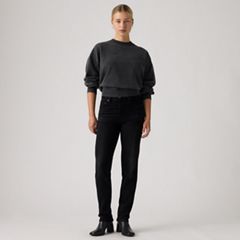 722 High-Rise Slim Women's Jeans — Worn Midnight - Black 5
