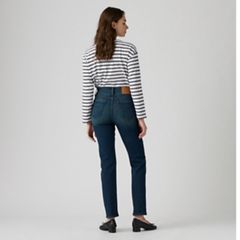 722 High-Rise Slim Women's Jeans — Total Grail Str - Green 3