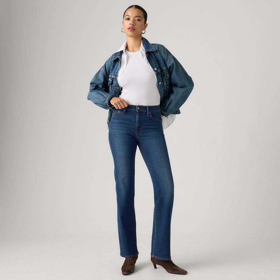 Levi's Women's 723 High-Rise Straight-Leg Stretch Jeans - True Blue Dark