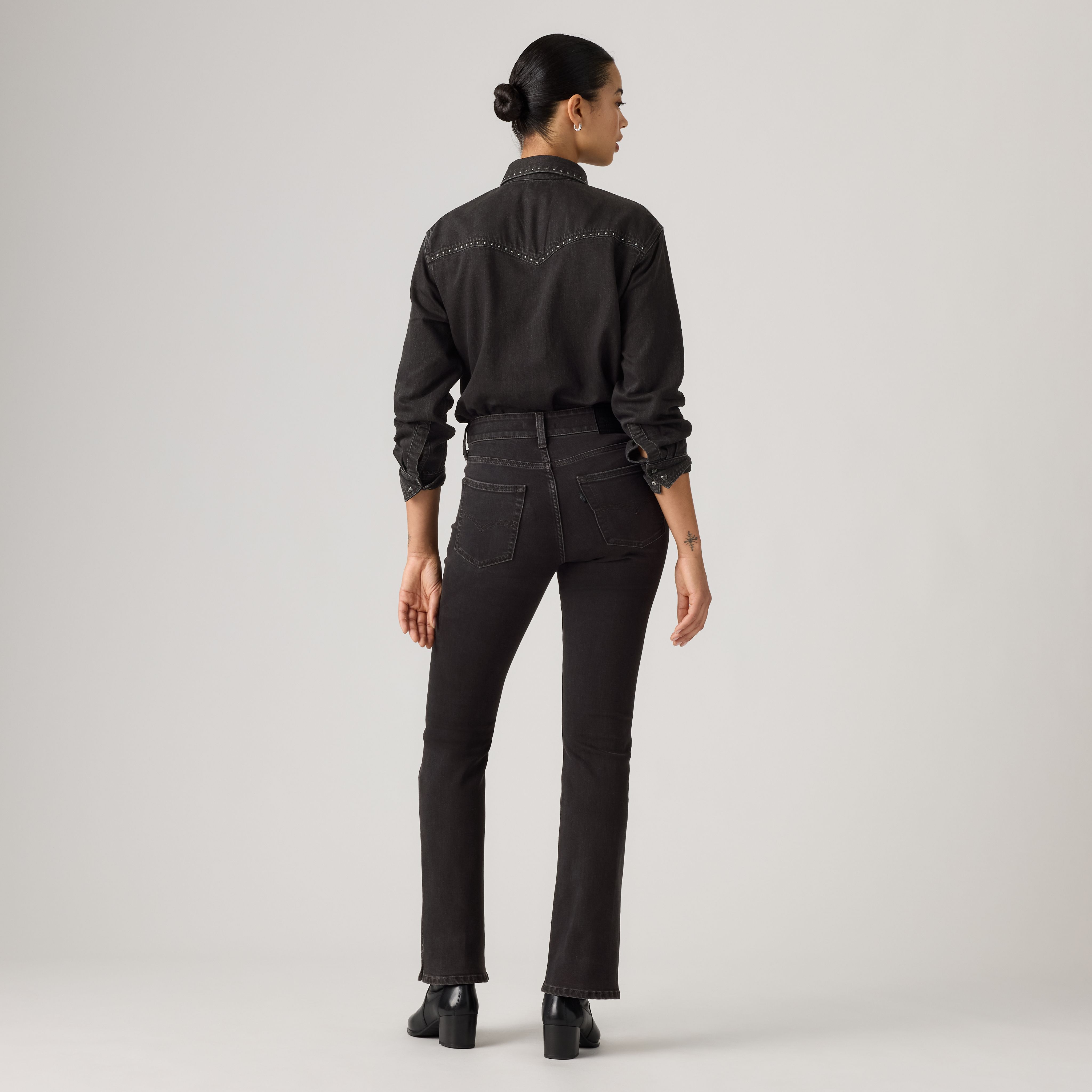 725 Bootcut Studded Slit Hem Jeans 3