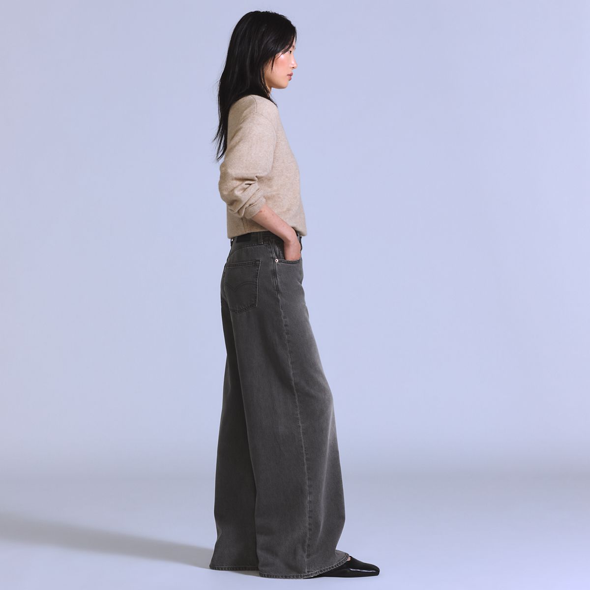 Women's Max Loose Jeans — Onyx - Black