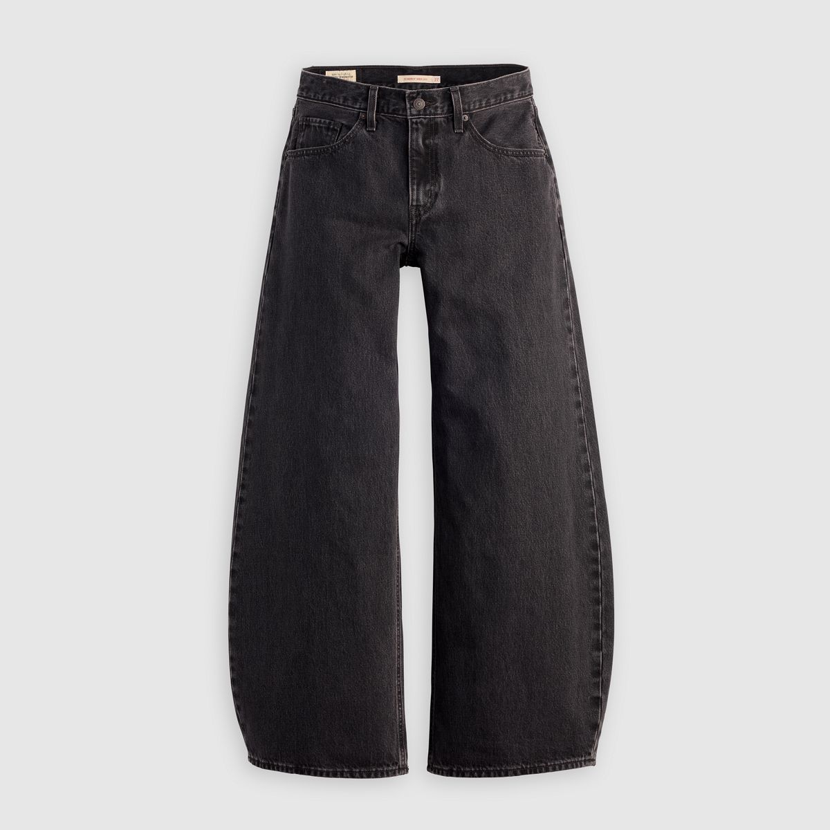 Teardrop Wide-Leg Women's Jeans — Influential Lady Stone - Black
