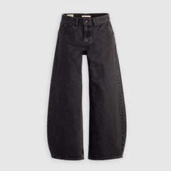 Teardrop Wide-Leg Women's Jeans — Influential Lady Stone - Black 6