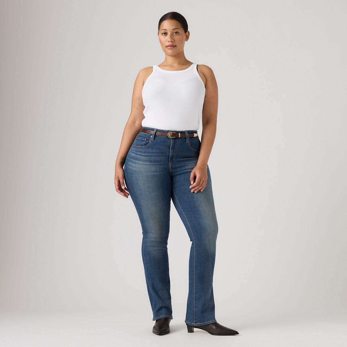 725 High Rise Bootcut Jeans — Tore It Up - Dark Wash