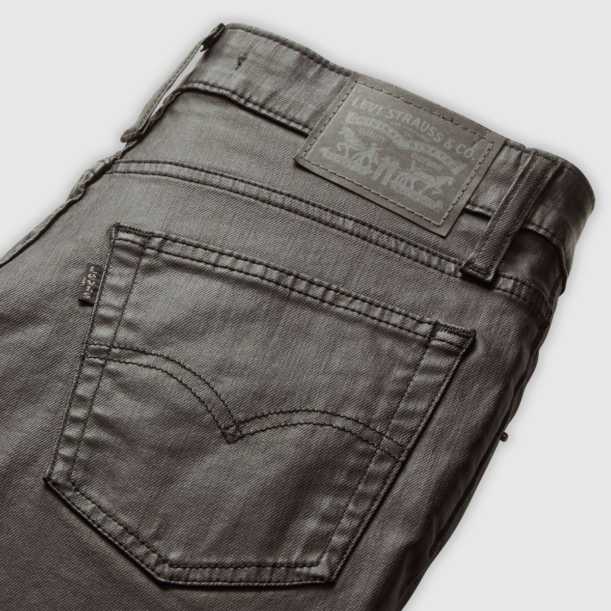 725 High-Rise Bootcut Women's Pants — Coated Caviar - Black