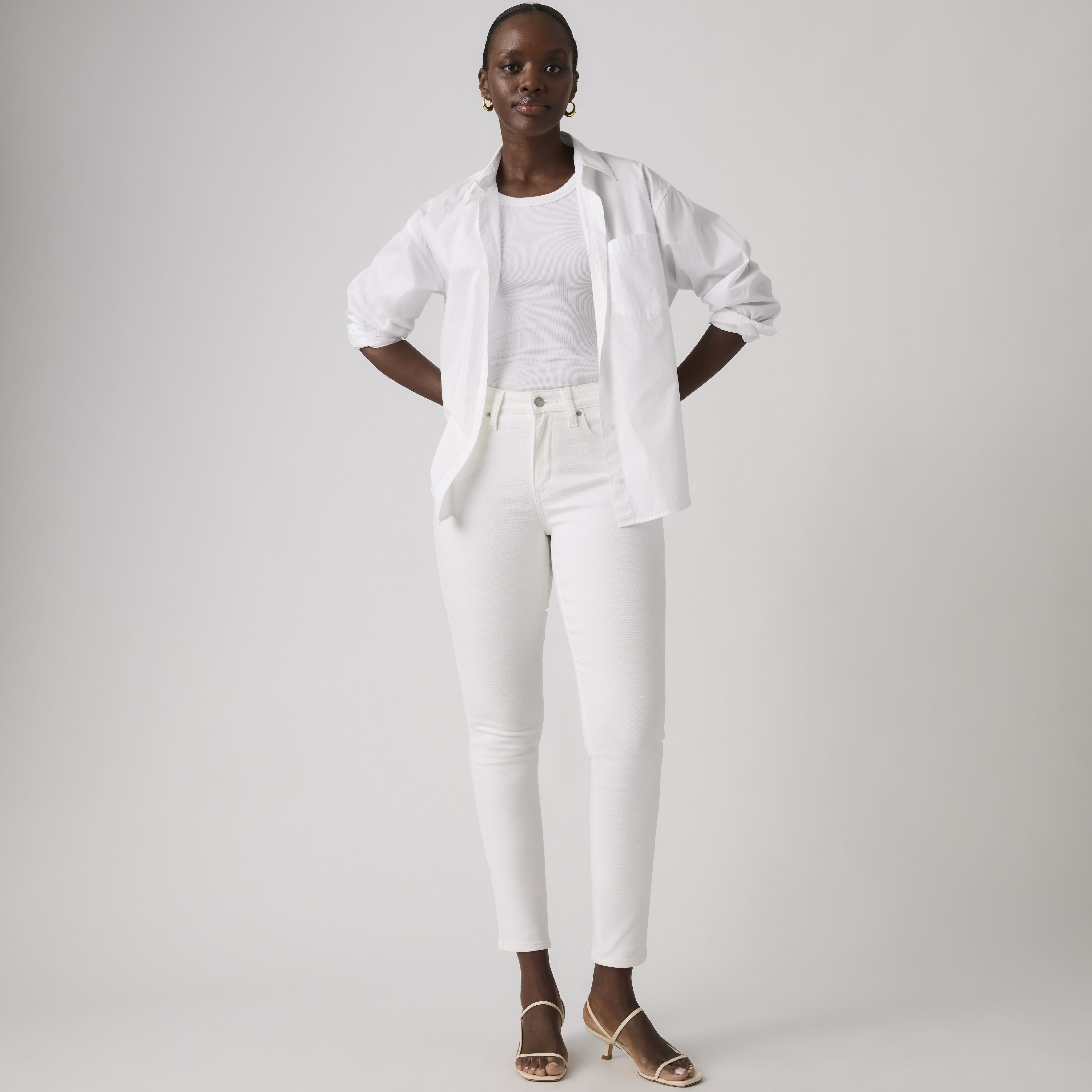 721 Jean filiforme taille haute pour femme 1