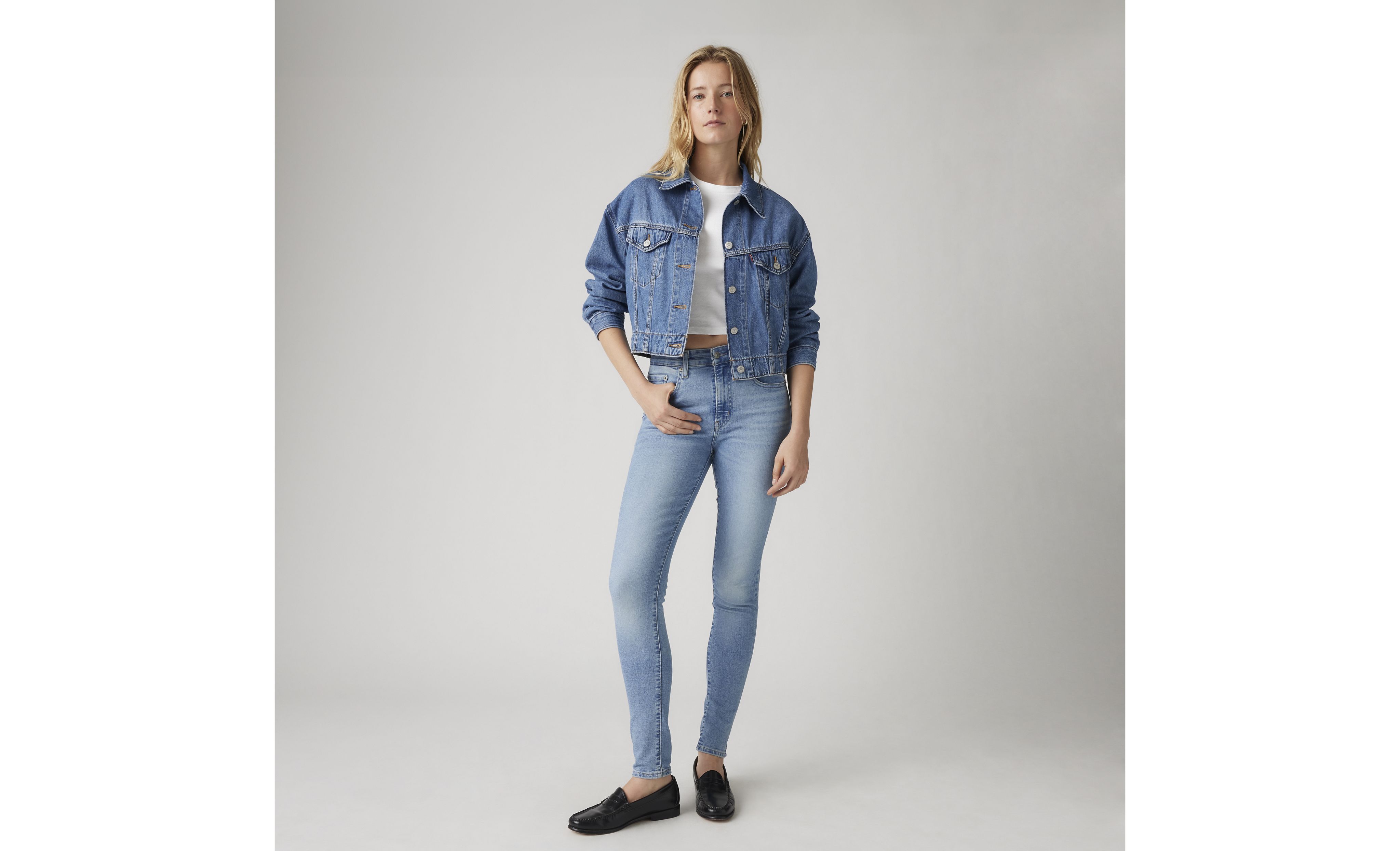 721 Jean filiforme taille haute pour femme 1