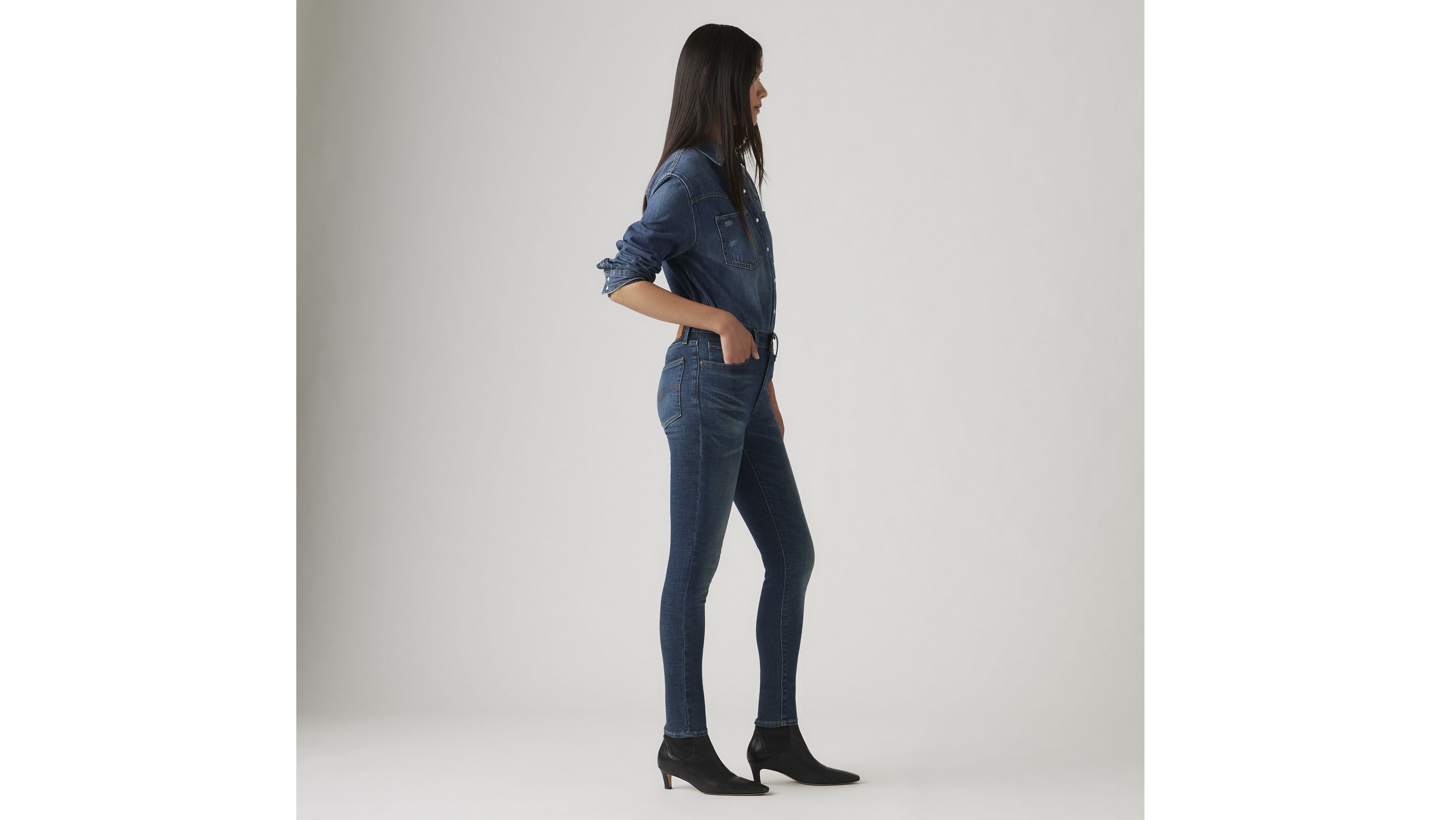 721 Jean filiforme taille haute pour femme 4