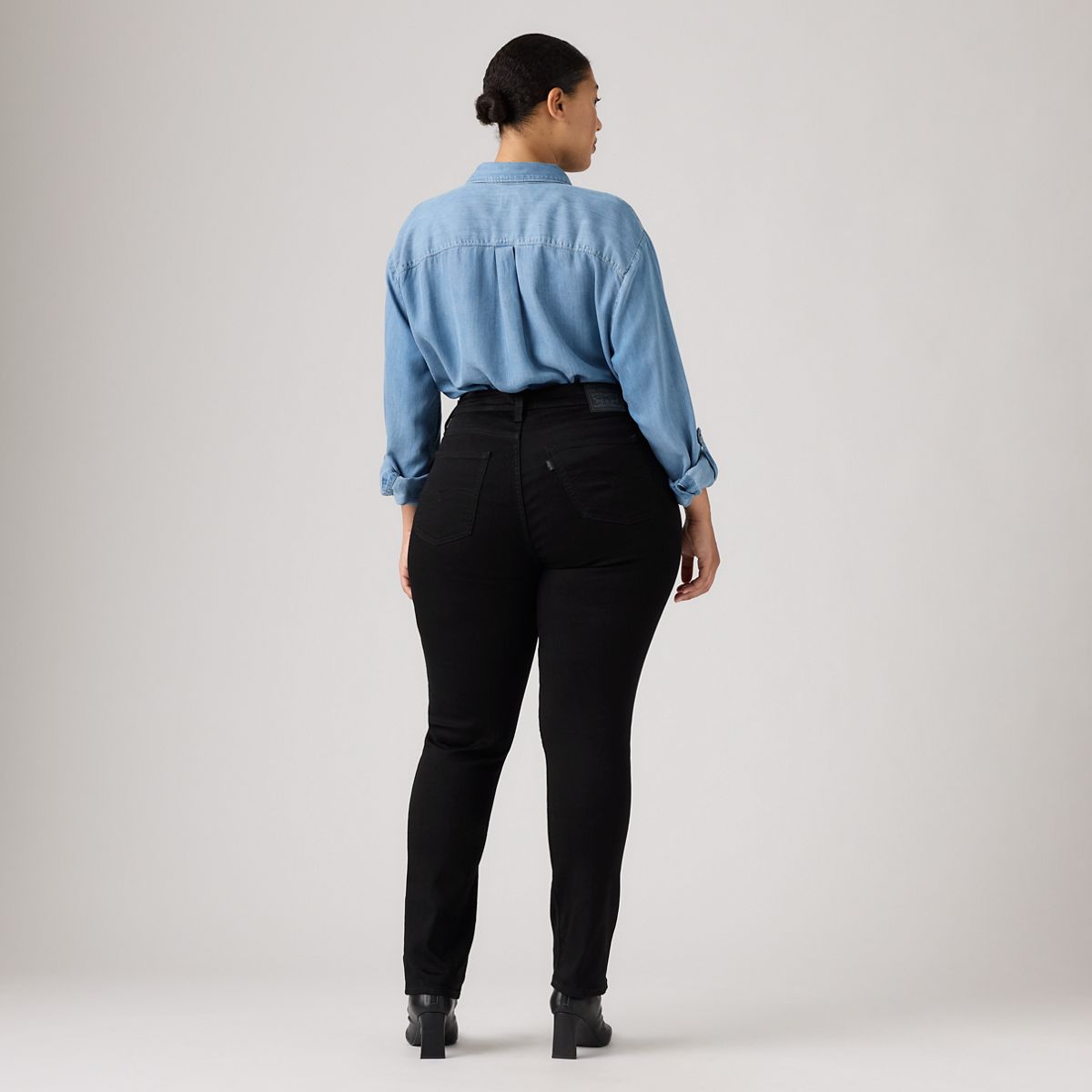 724 High Rise Straight Women's Jeans — Soft Black