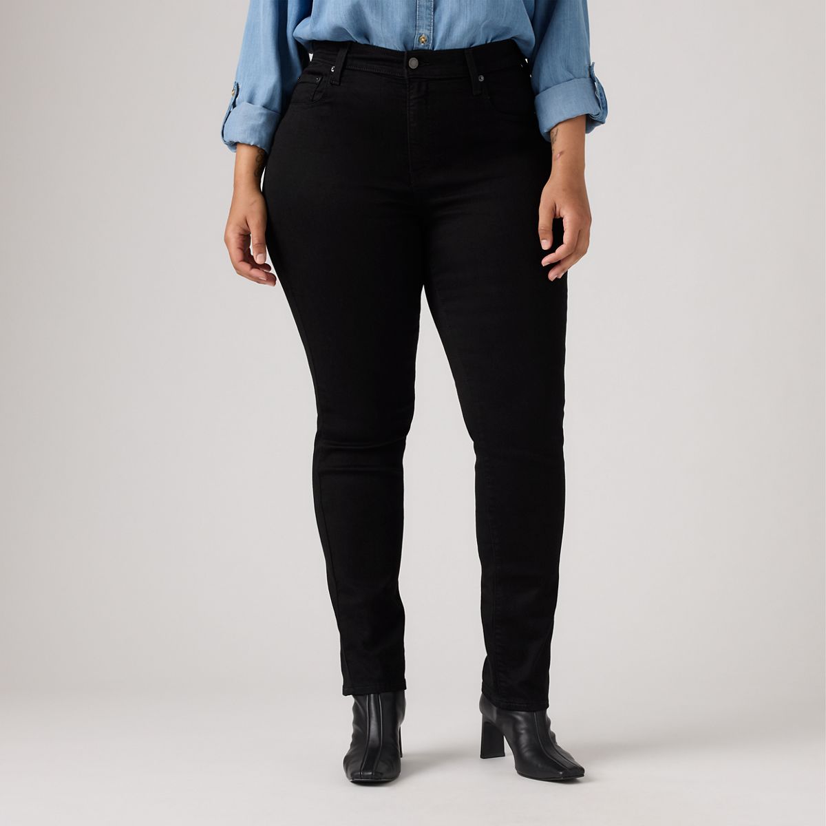 724 High Rise Straight Women's Jeans — Soft Black