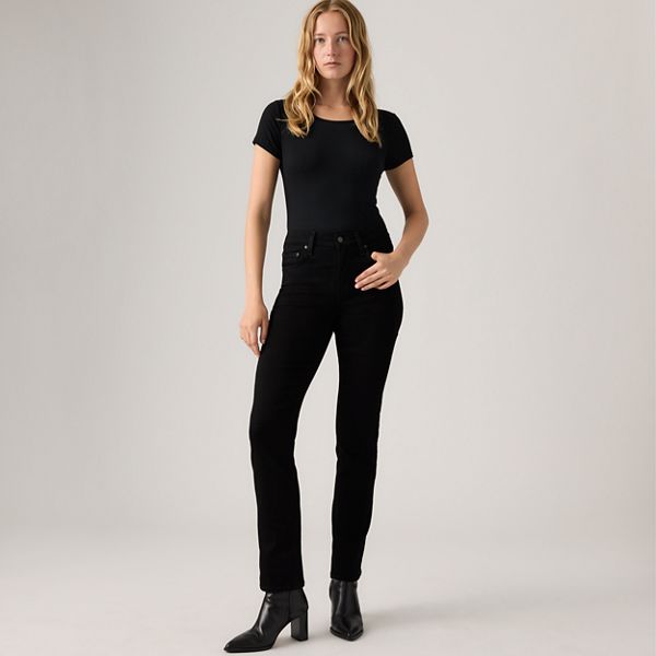724 High Rise Straight Women's Jeans — Soft Black