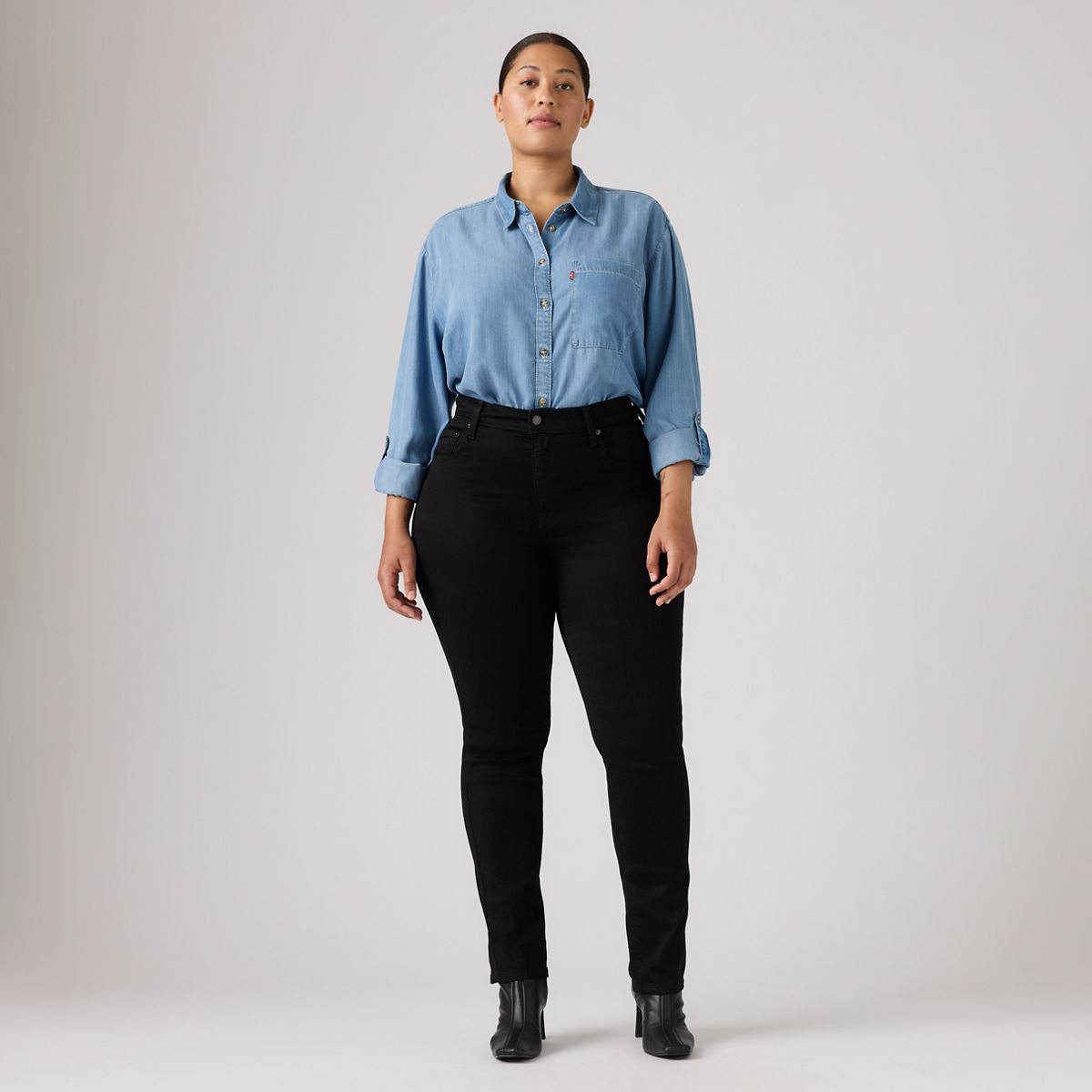 724 High Rise Straight Women's Jeans — Soft Black