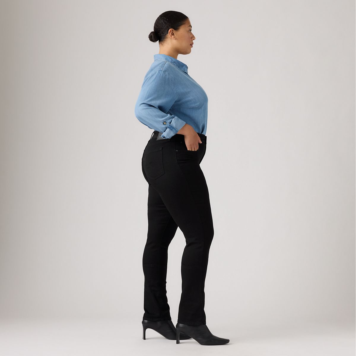 724 High Rise Straight Women's Jeans — Soft Black