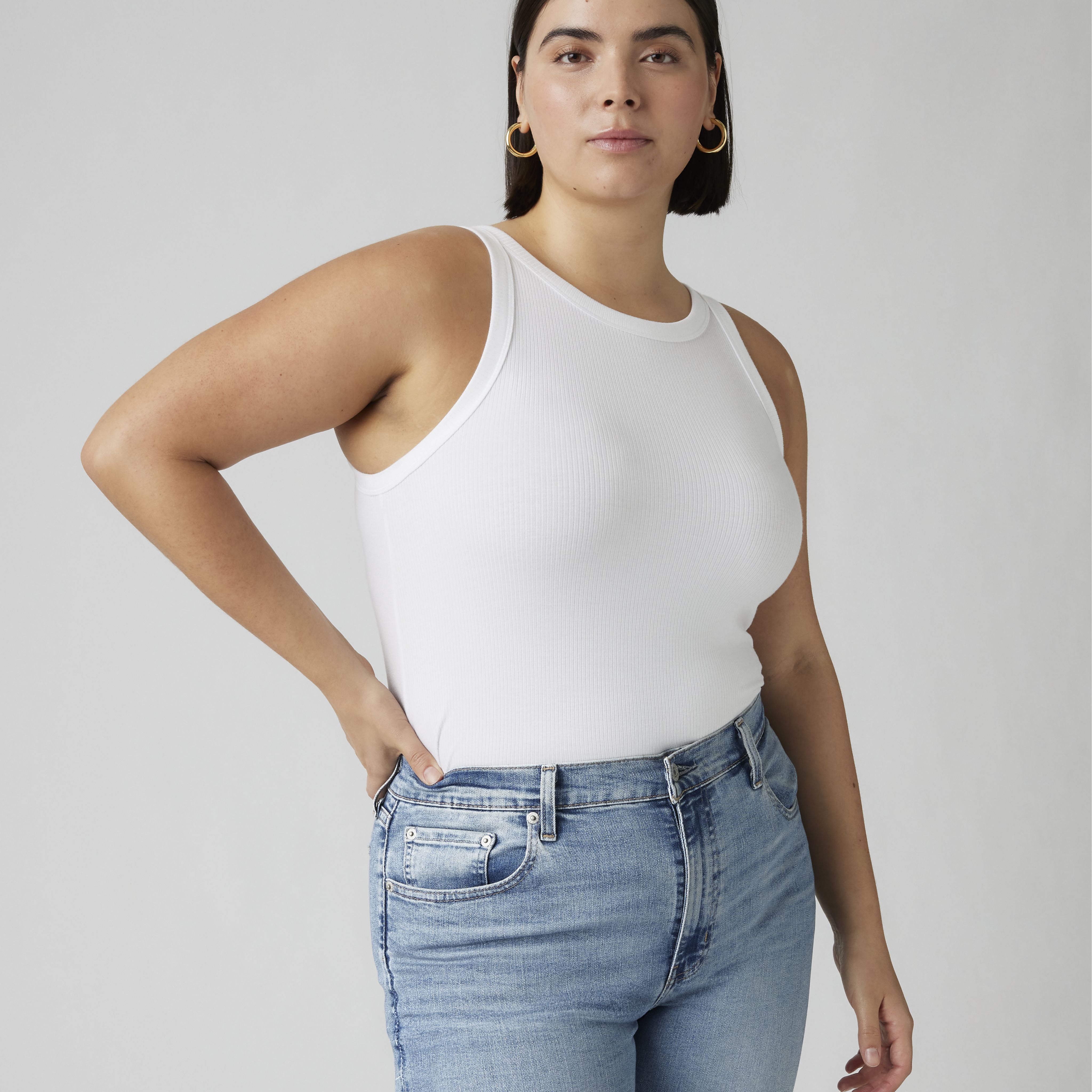 724 Jean droit taille haute pour femme 13