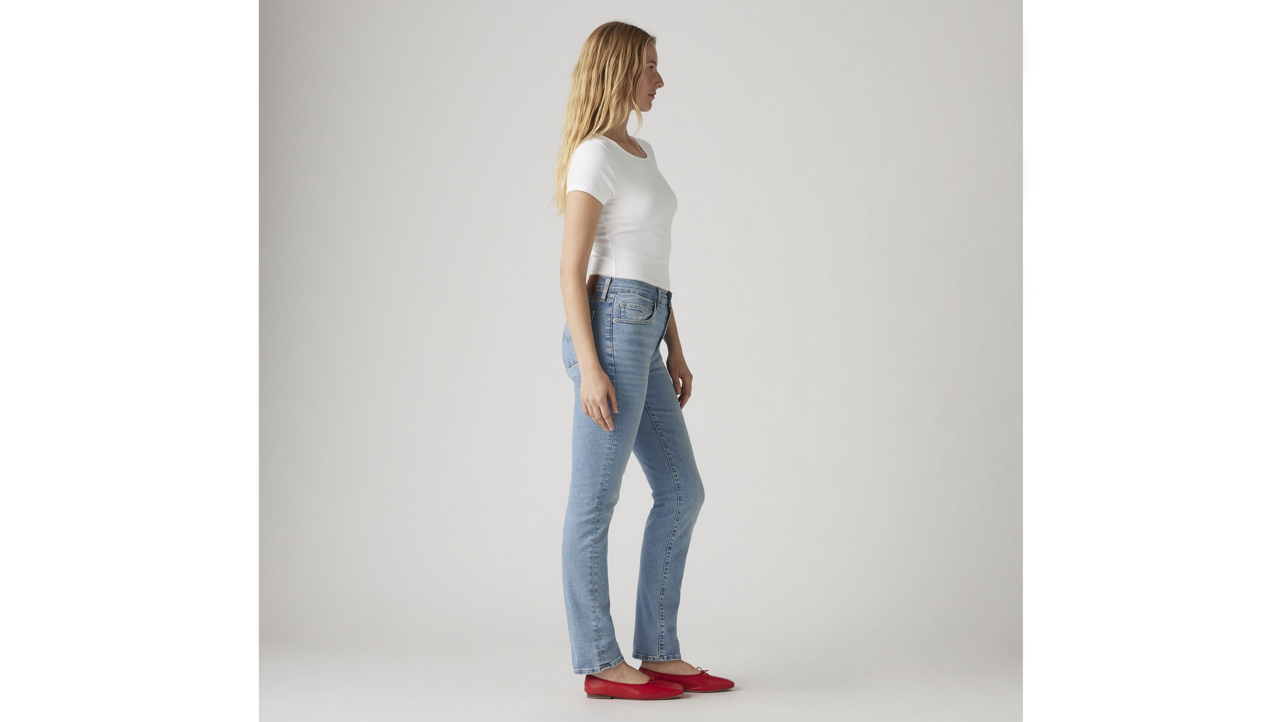 724 Jean droit taille haute pour femme 2