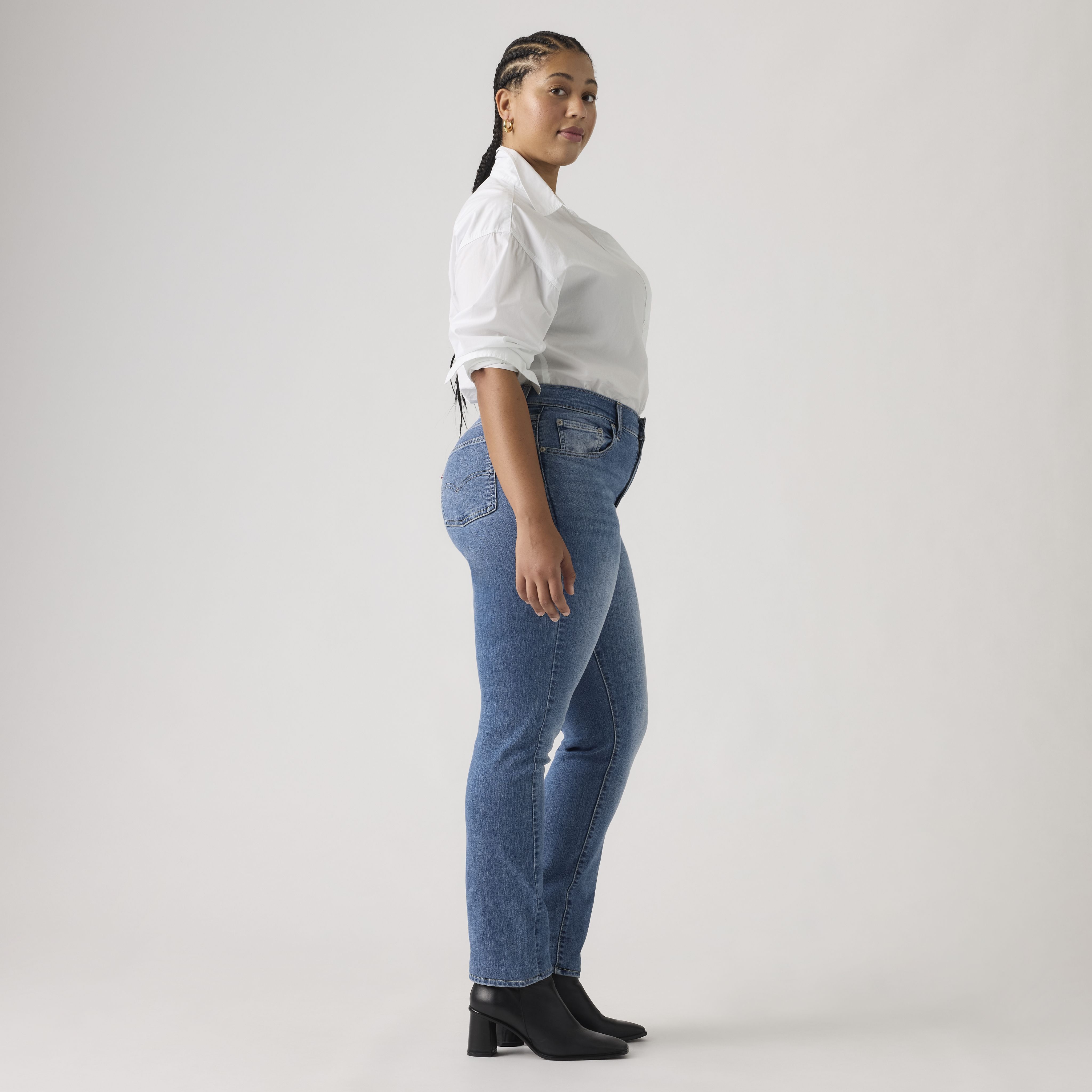 724™ raka jeans med hög midja 11