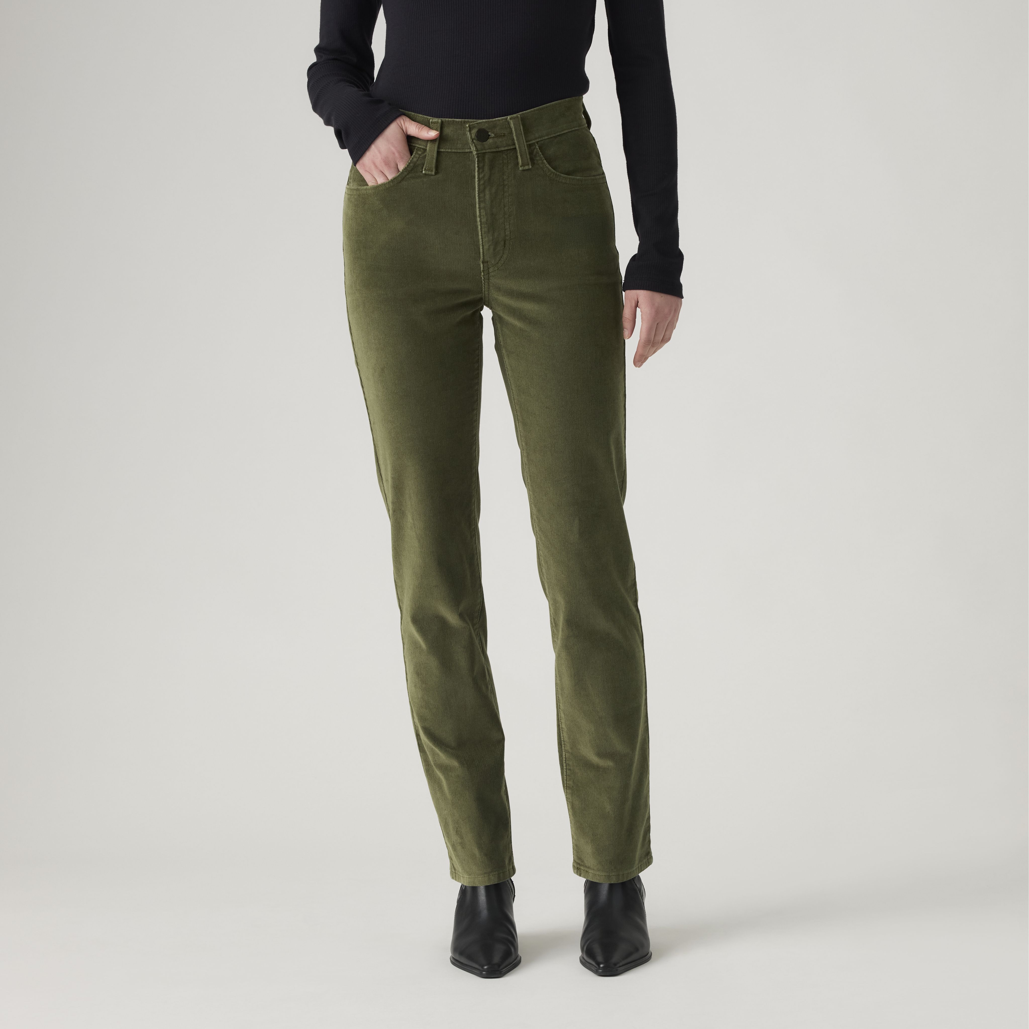 724 High-Rise Straight Corduroy Women's Pants 2