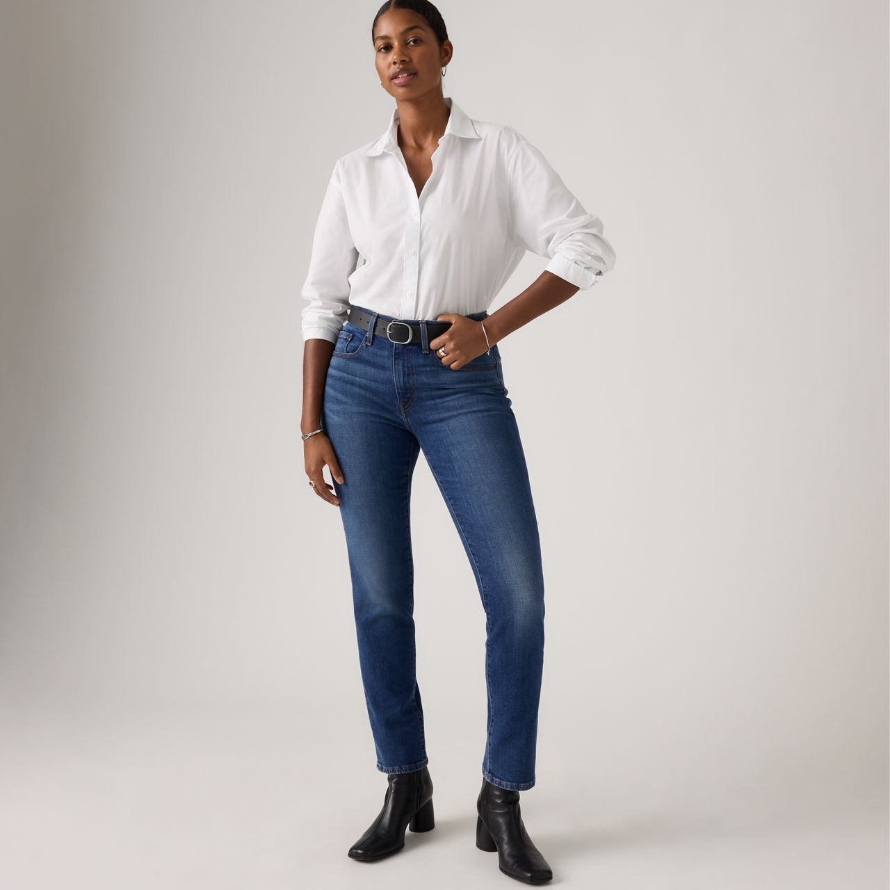 724™ High Rise Straight Jeans 1