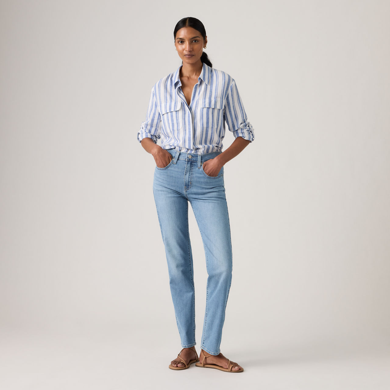 724™ High Rise Straight Jeans 1